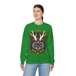 Rudolph Catmas Unisex Sweatshirt – Feline Festive, Reindeer Ready - Image 8