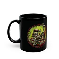 Alternative view of Dancing Baby Xenomorph – Black Mug – Coffee, Chaos and a Tiny Top Hat