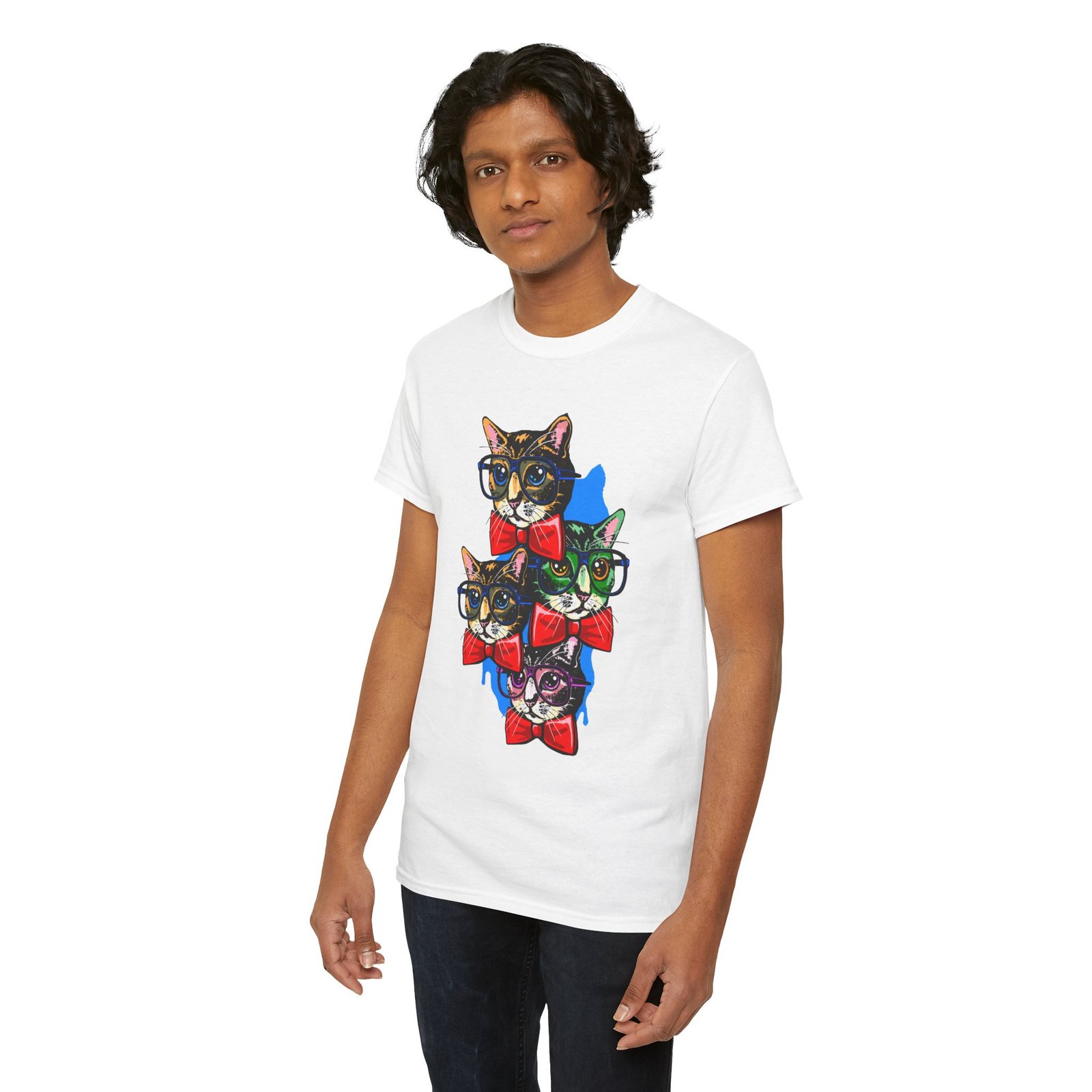 Nerdy Cat Club – Unisex T-Shirt – Highly Educated, Easily Distracted - Image 4