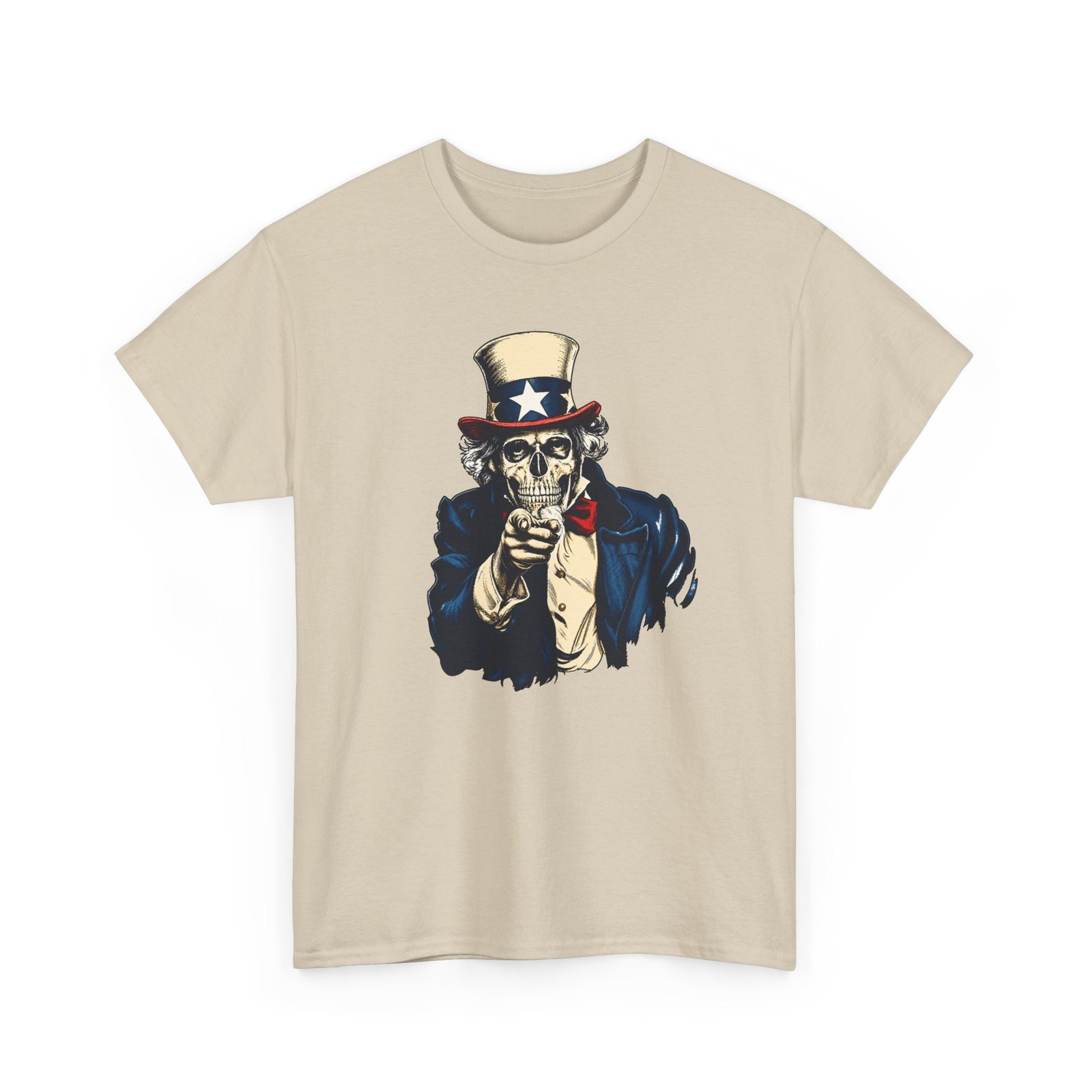 Zombie Uncle Sam - Unisex T-Shirt – He Wants Your Brains, Horror and Americana - Image 13