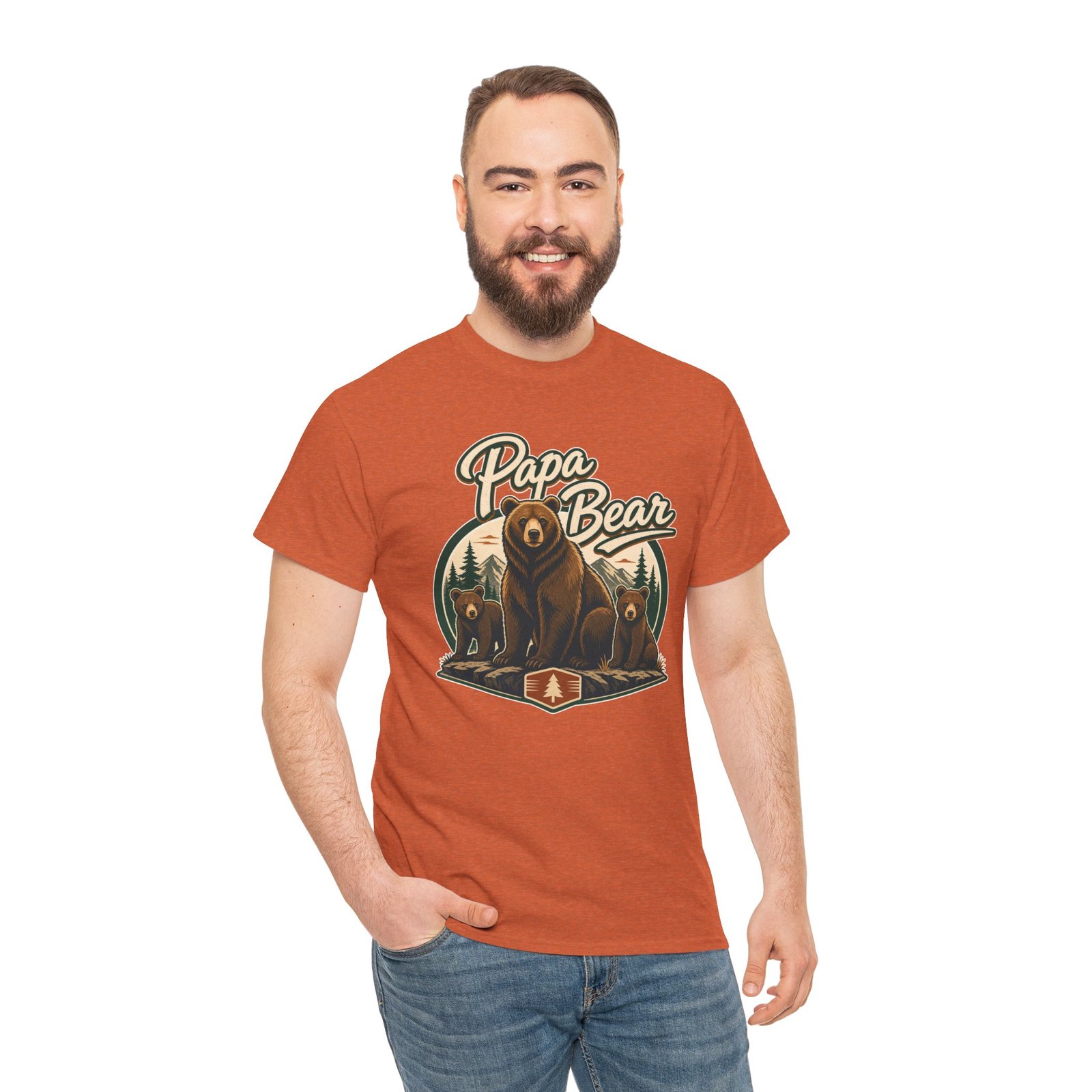 Papa Bear – Unisex T-Shirt – Proud Protector of the Den - Image 5