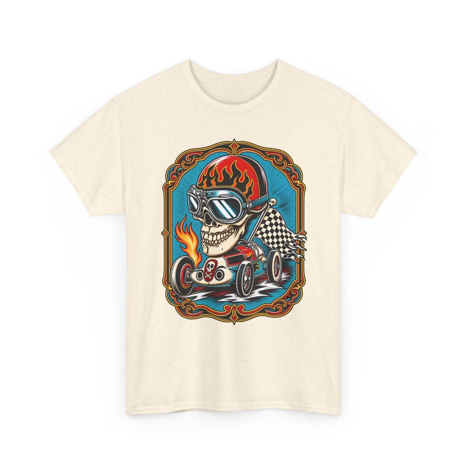 Death Race Skull – Unisex T-Shirt – Full Throttle to the Finish - Image 18