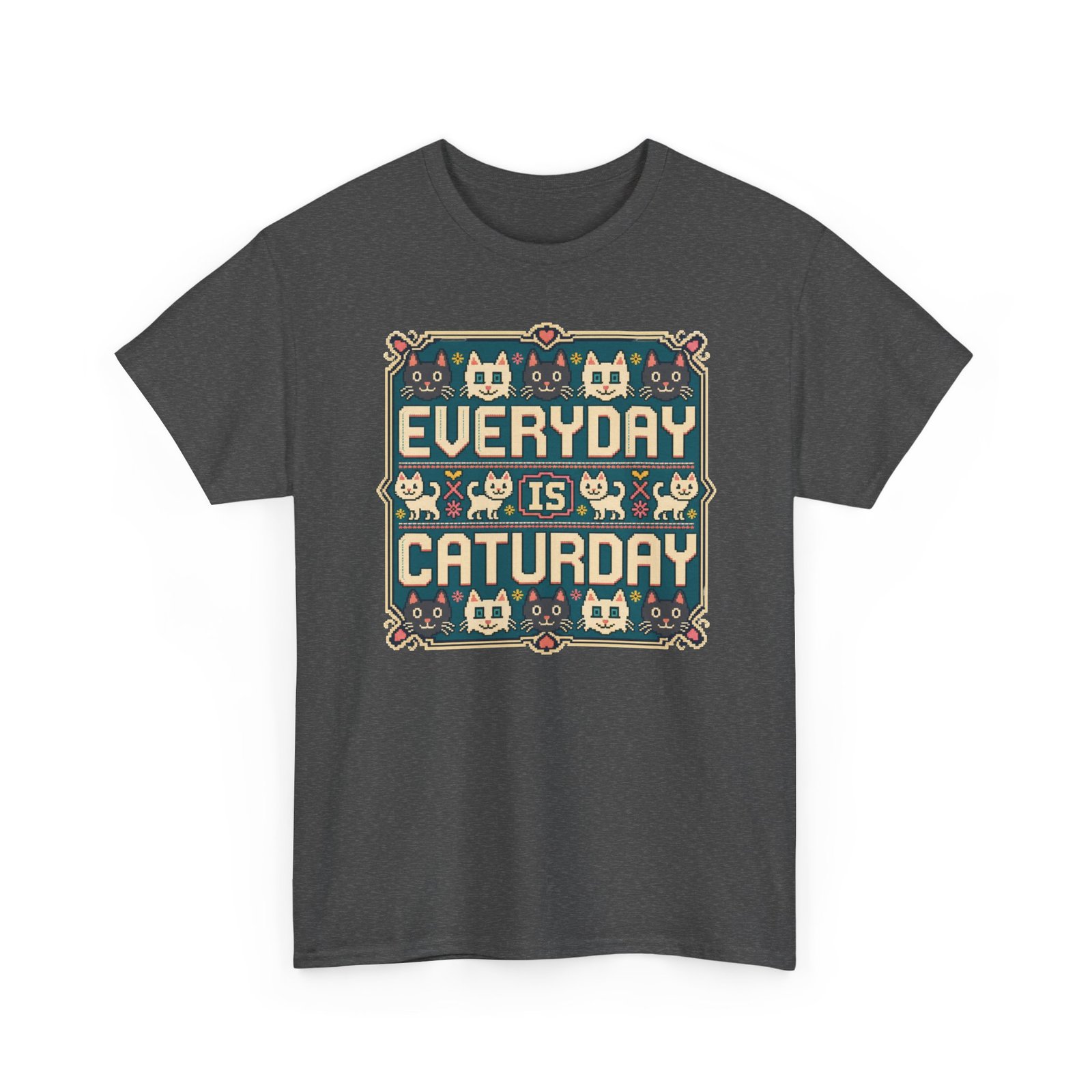 Everyday Is Caturday – Unisex T-Shirt – Feline Festive Vibes - Image 23