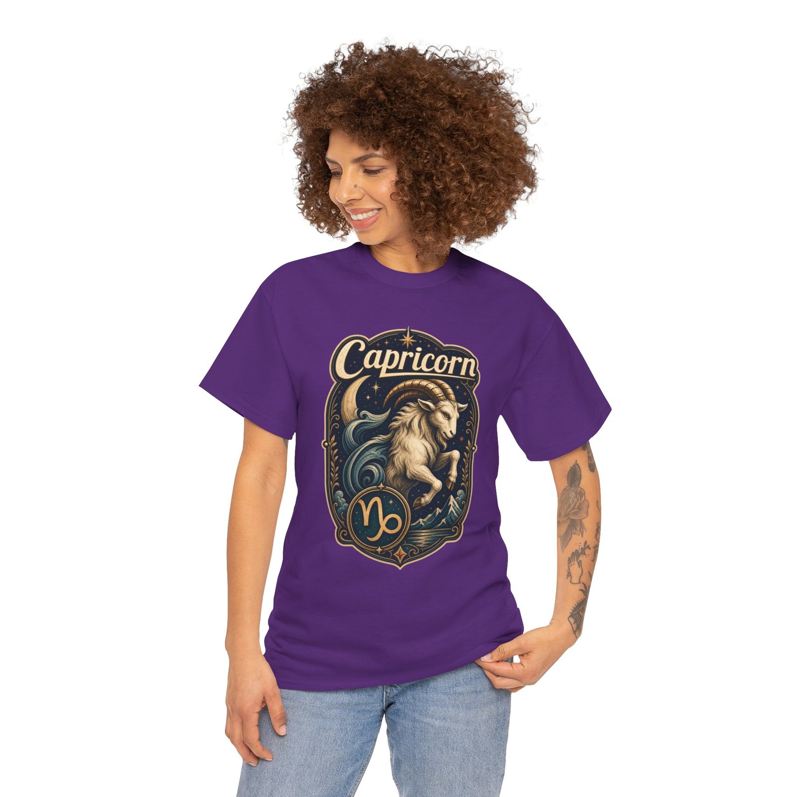 Capricorn Zodiac - Unisex T-Shirt – Sea-Goat, Astrology and Earth Sign - Image 4