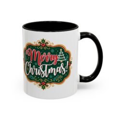 Merry Christmas - Color Accent Mug – Sip the Season in Style - Image 3