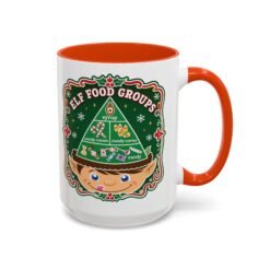 Elf Food Groups – Color Accent Mug – Sweet Sips, North Pole Style - Image 39