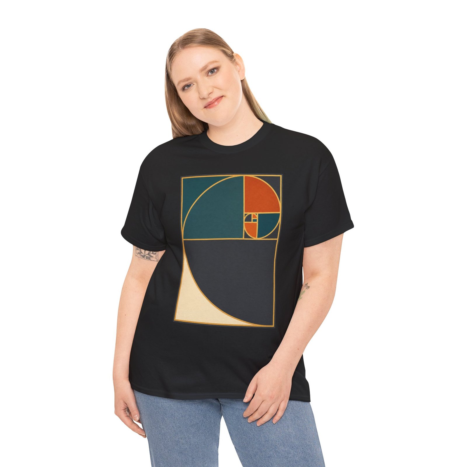 Golden Ratio Spiral – Unisex T-Shirt – Where Mathematics Meets Art - Image 3