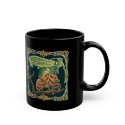 Molting Cicada – Black Mug – Sip Through the Transformation - Image 3