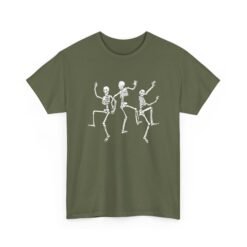 Dancing Skeletons - Unisex T-Shirt – Funny Halloween Skeleton Dance - Image 15