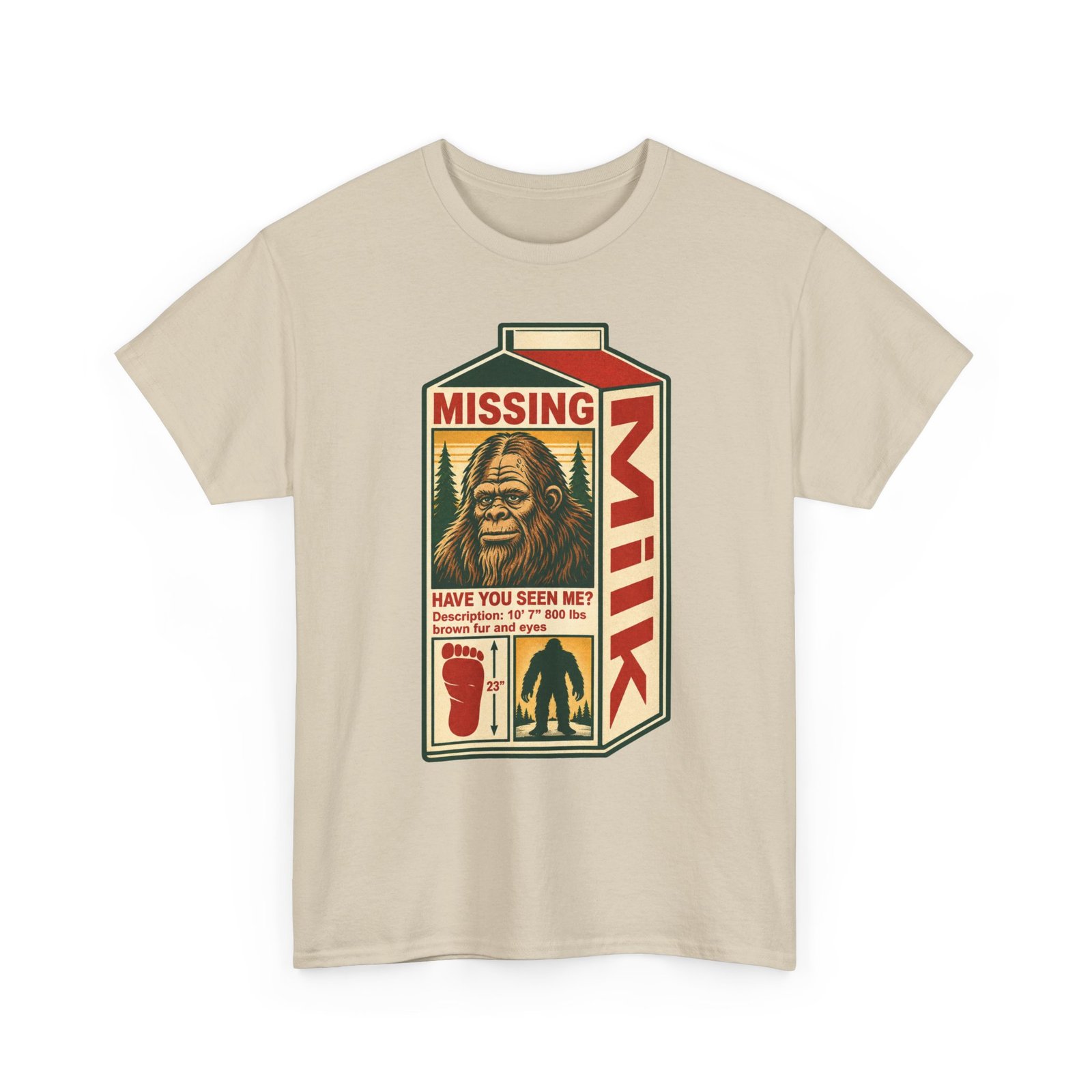 Missing Bigfoot – Unisex T-Shirt – Have You Seen This Sasquatch? - Image 10