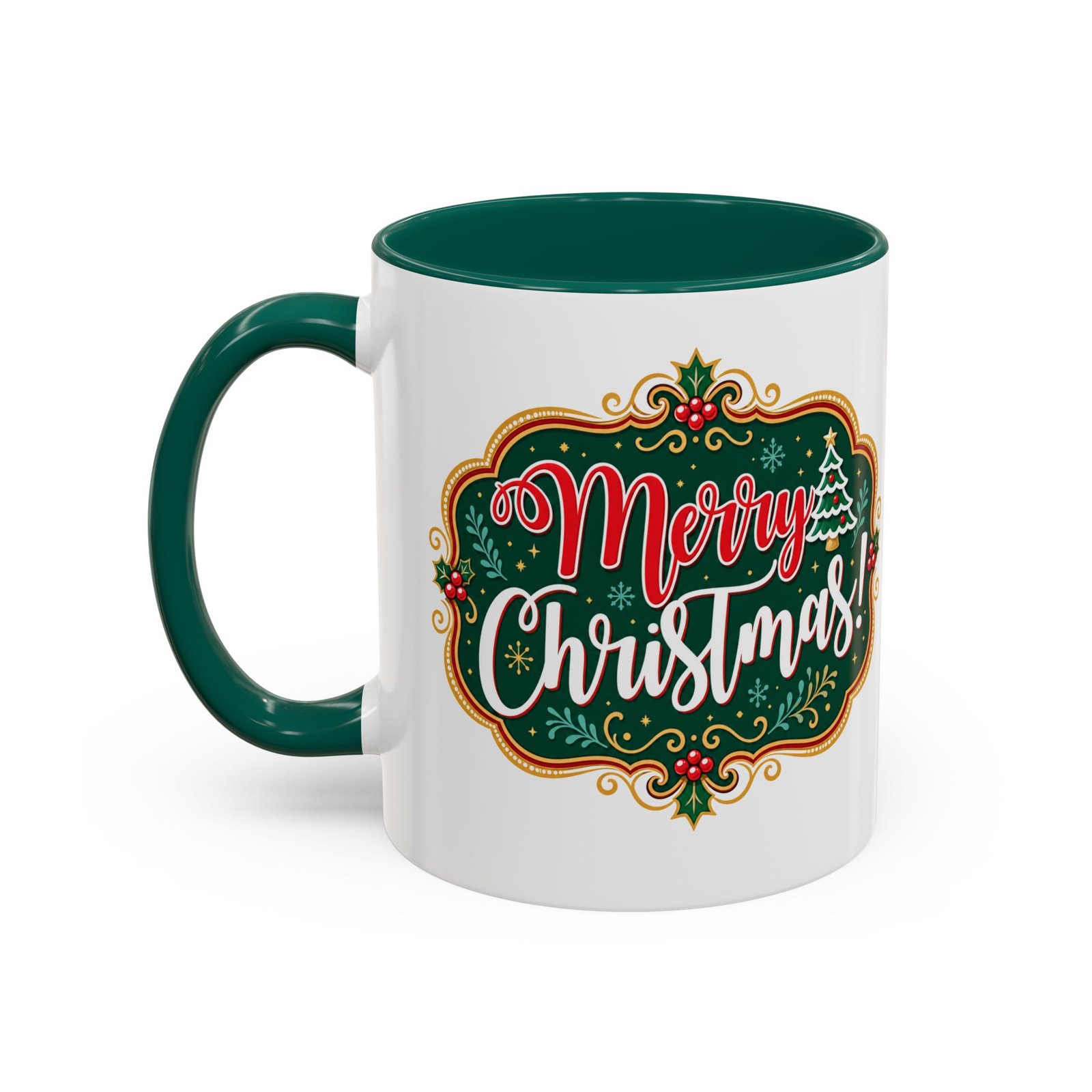 Merry Christmas - Color Accent Mug – Sip the Season in Style - Image 6