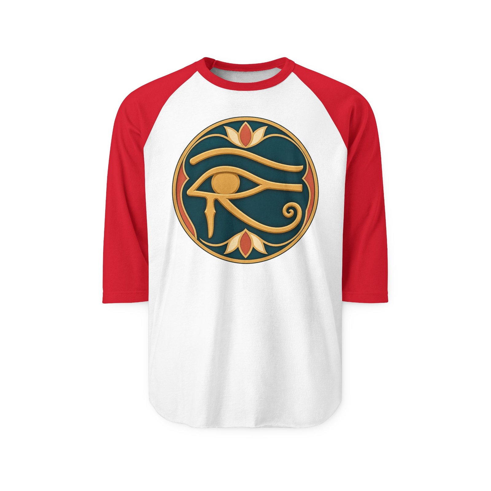 Eye of Horus - Unisex Raglan T-Shirt – Ancient Symbol, Sporty Style - Image 11