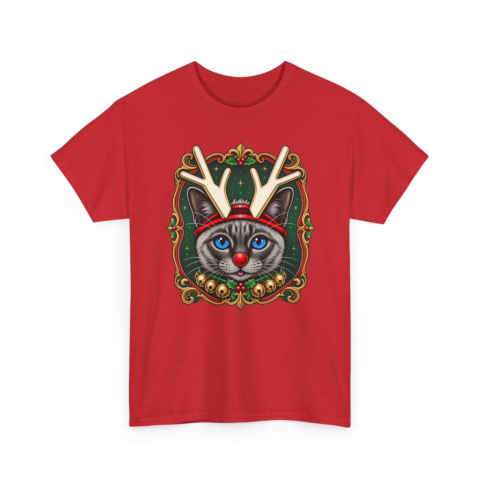 Rudolph the Reindeer Cat Unisex T-Shirt – Purr-fectly Festive Feline Fun - Image 19