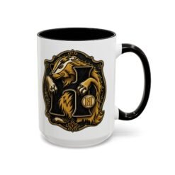 House of Badger – Accent Color Mug – Wizarding School Magic in Every Sip - Image 3