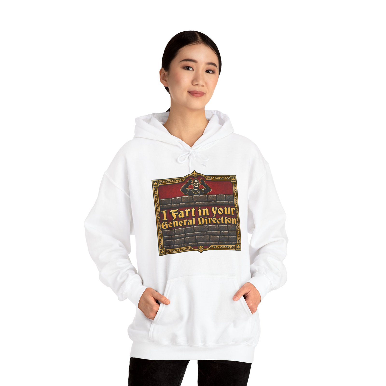 I Fart in Your General Direction - Unisex Hoodie – Monty Python and the Holy Grail French Taunter - Image 4
