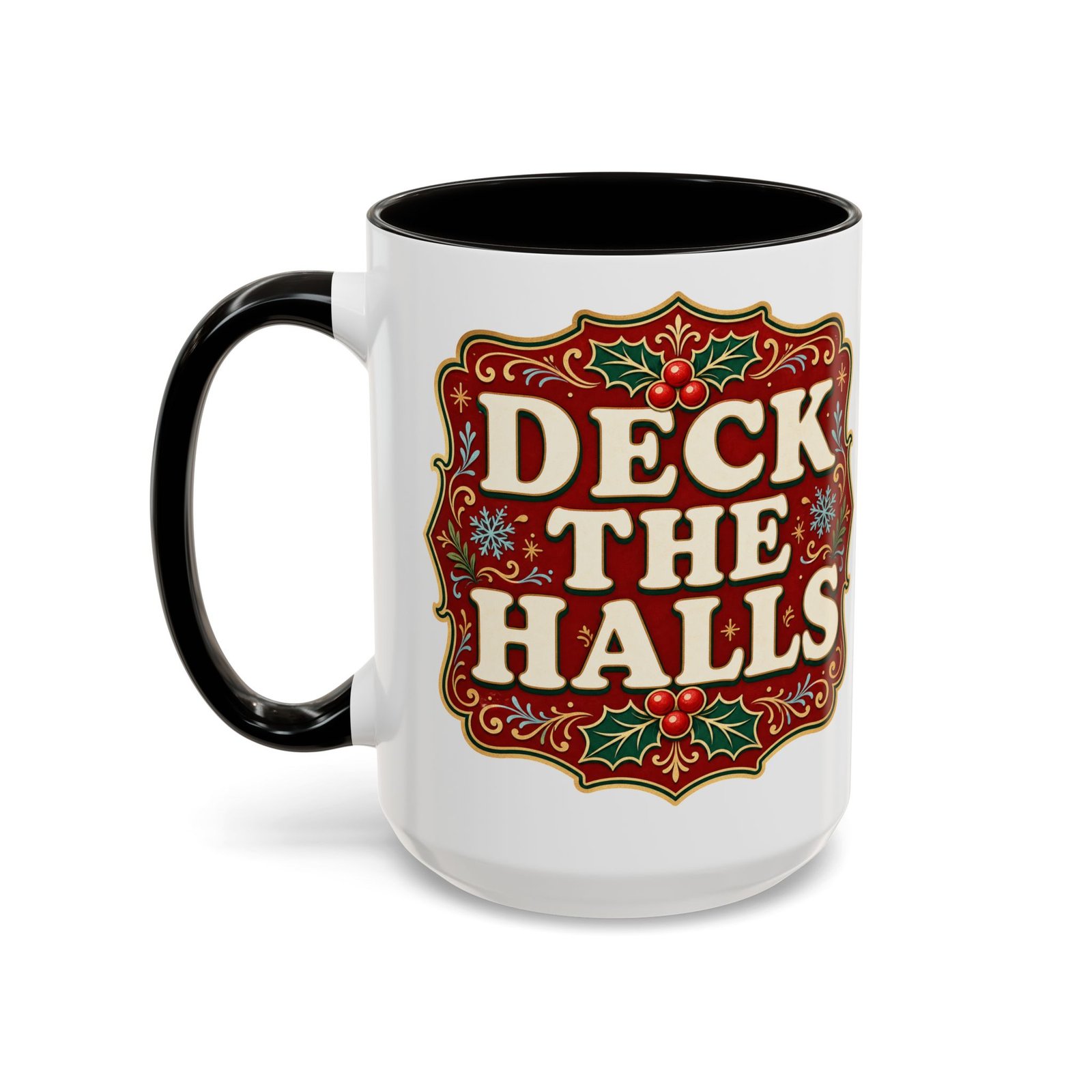 Deck the Halls – Color Accent Mug – Sip Into the Season - Image 14