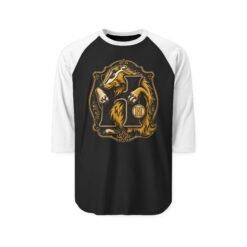 Alternative view of House of Badger – Unisex Raglan T-Shirt – Wizarding School Pride with a Sporty Twist