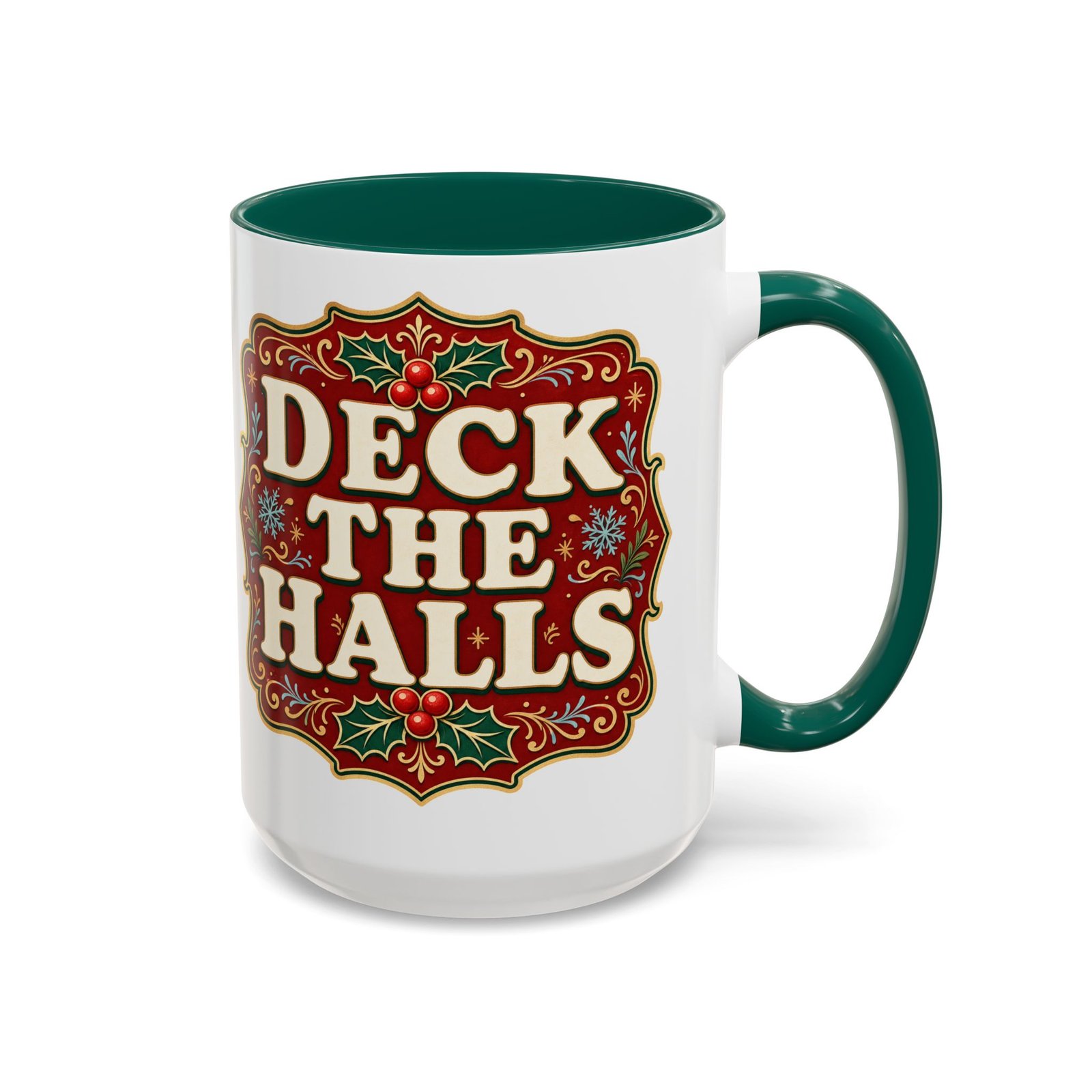 Deck the Halls – Color Accent Mug – Sip Into the Season - Image 15