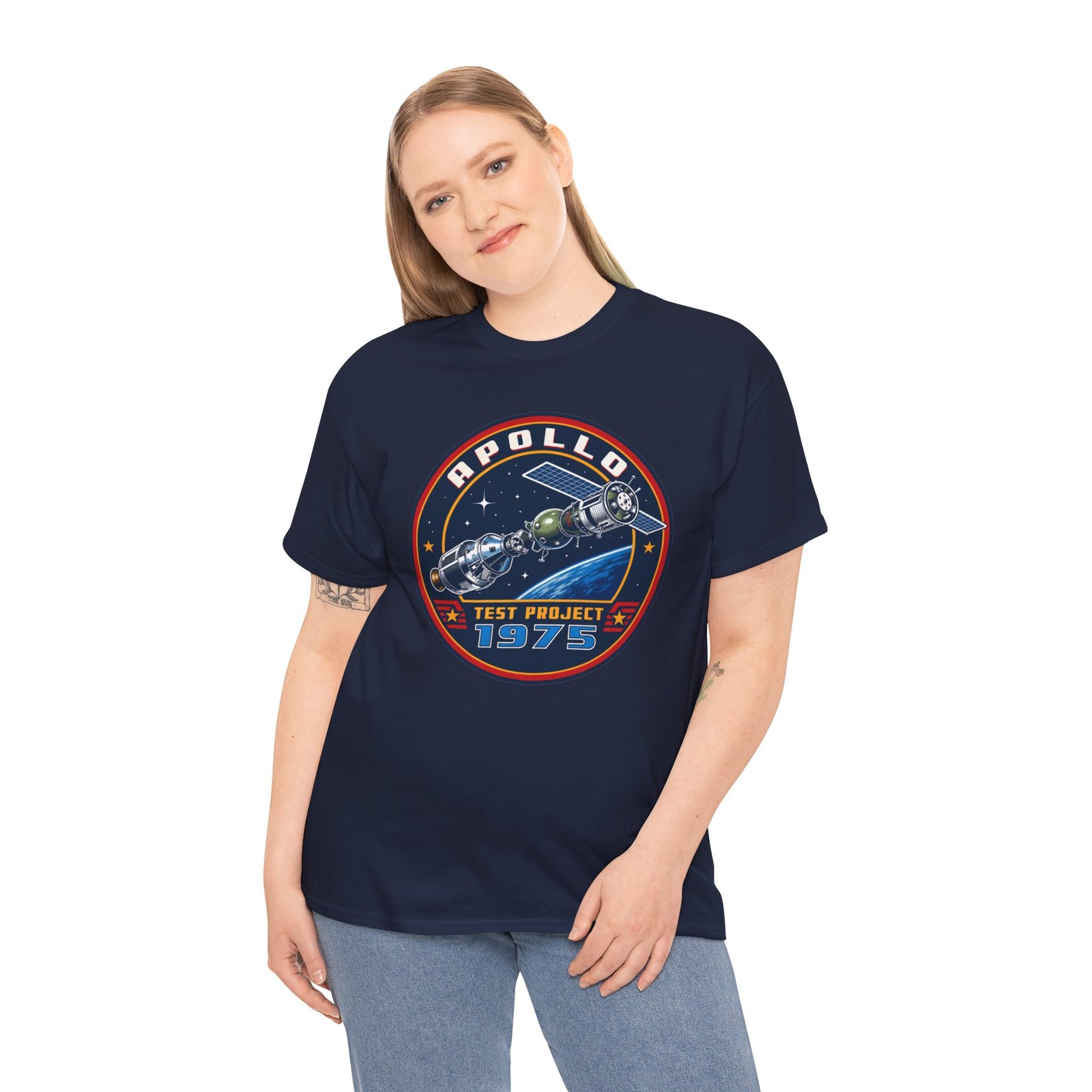 Apollo–Soyuz Test Project 1975 – Unisex T-Shirt – The Handshake in Space - Image 4