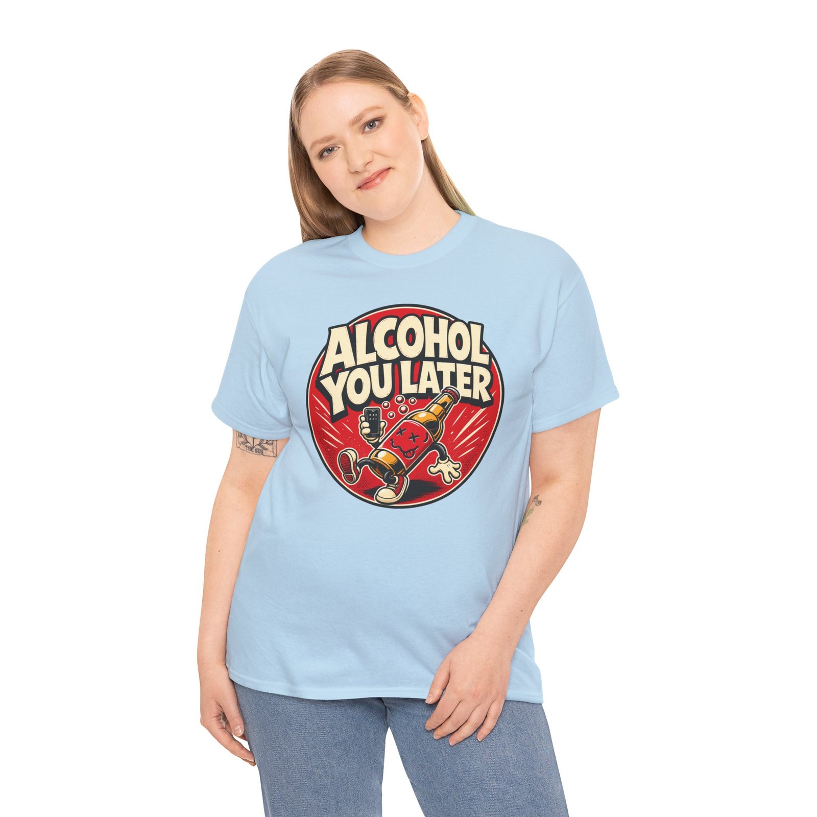 Alcohol You Later – Unisex T-Shirt – Sorry, I Can’t Talk Right Now - Image 3