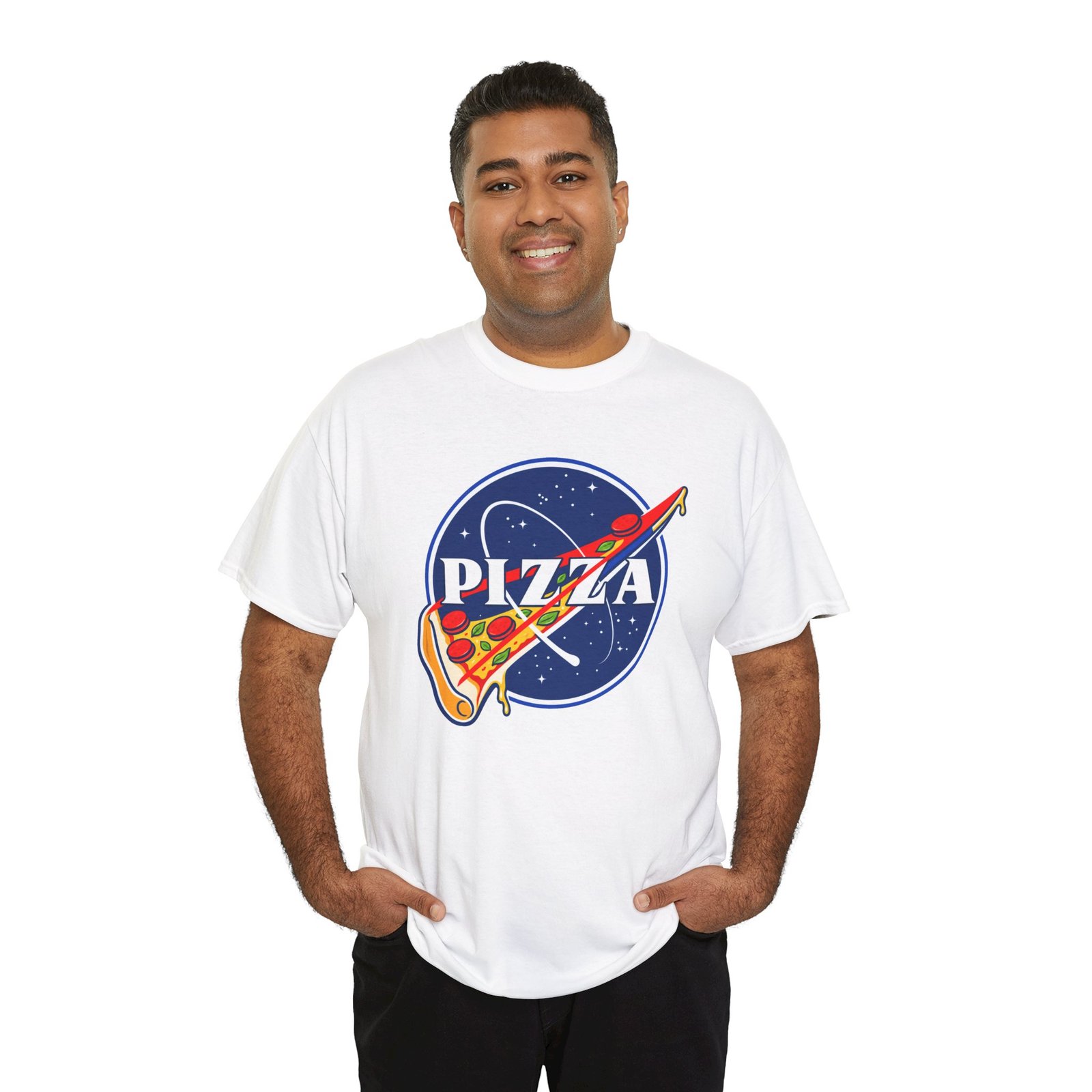 Pizza Space Program - Unisex T-Shirt – Funny Pizza, Space and Astronomy - Image 3