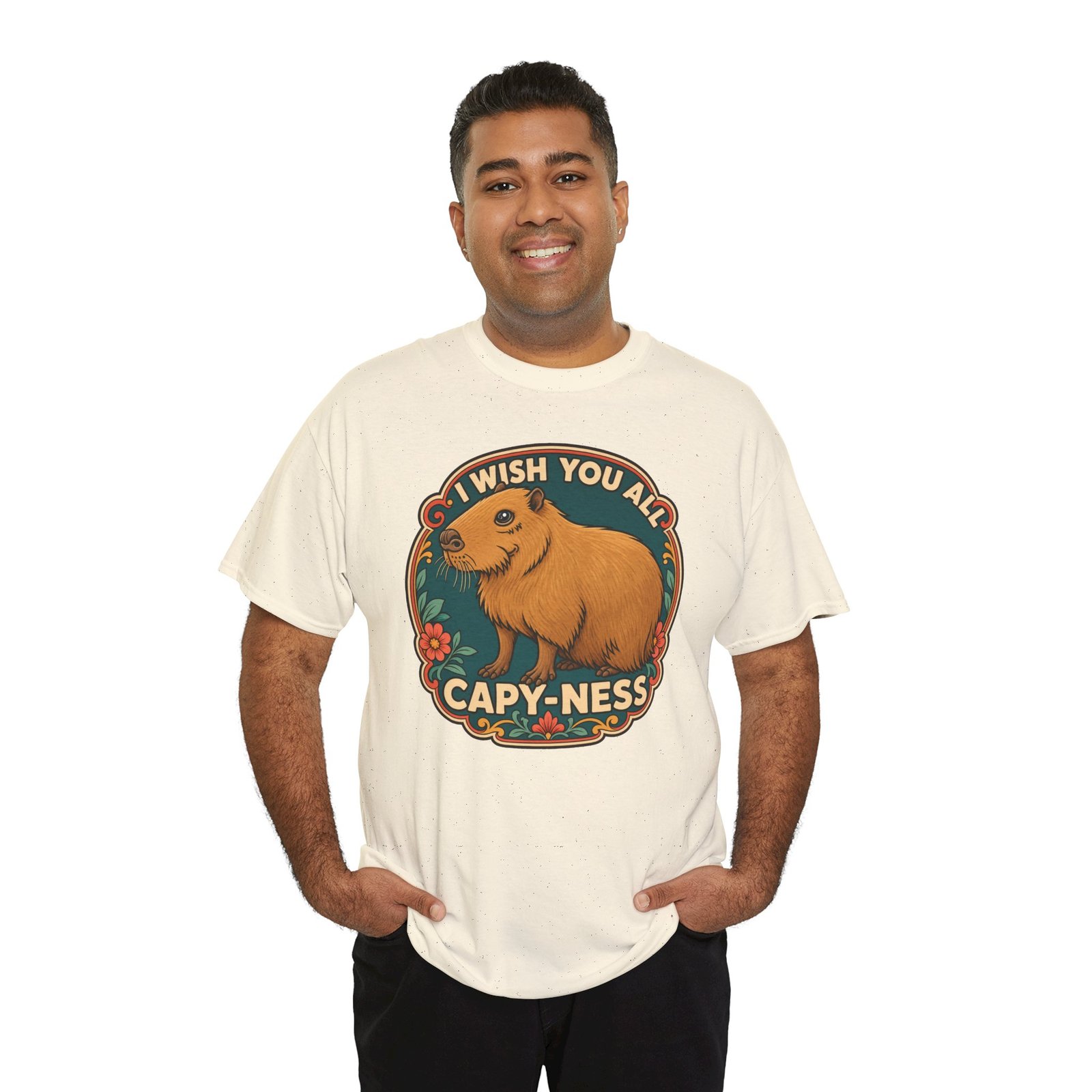 I Wish You All Capy-ness – Unisex T-Shirt – Maximum Chill, Maximum Cute - Image 10
