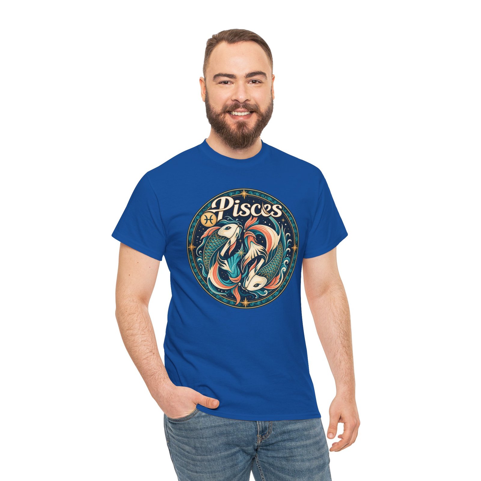 Pisces Zodiac - Unisex T-Shirt – Dream Deep, Flow Freely - Image 6