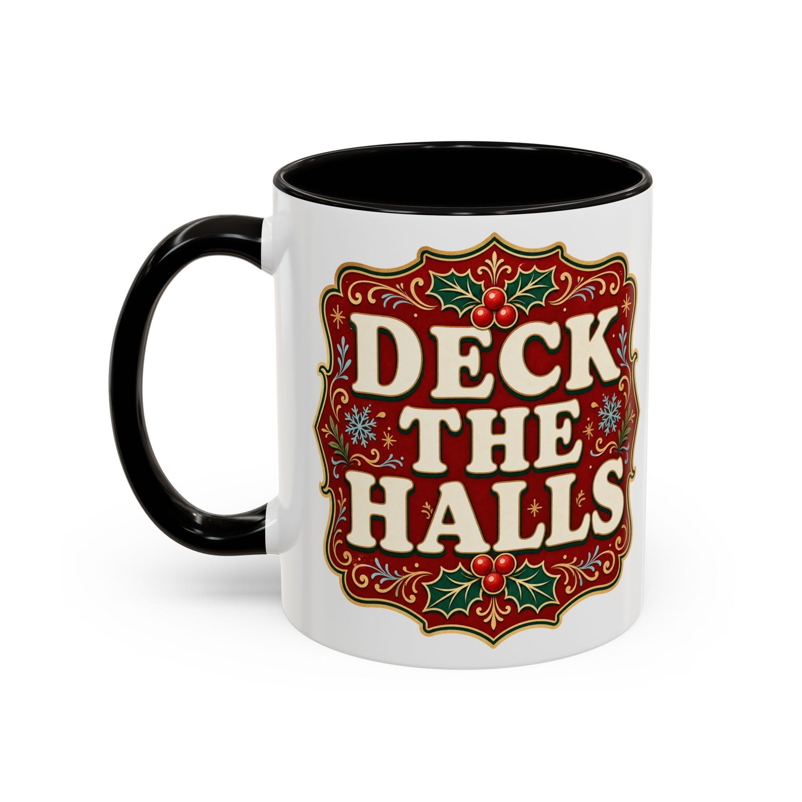 Deck the Halls – Color Accent Mug – Sip Into the Season - Image 4