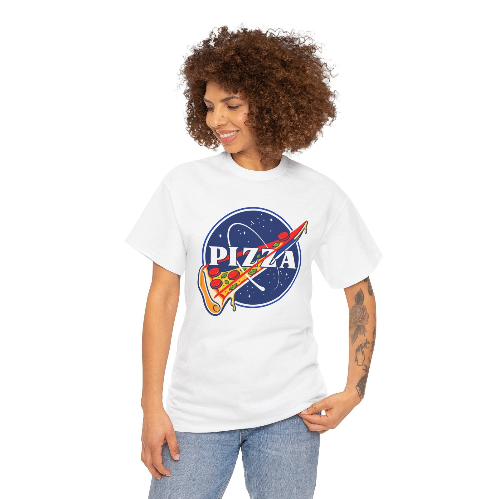 Pizza Space Program - Unisex T-Shirt – Funny Pizza, Space and Astronomy - Image 5