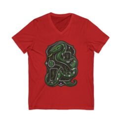 House of Snake – Unisex V-Neck T-Shirt – Wizarding School Confidence with a Clever Edge - Image 15