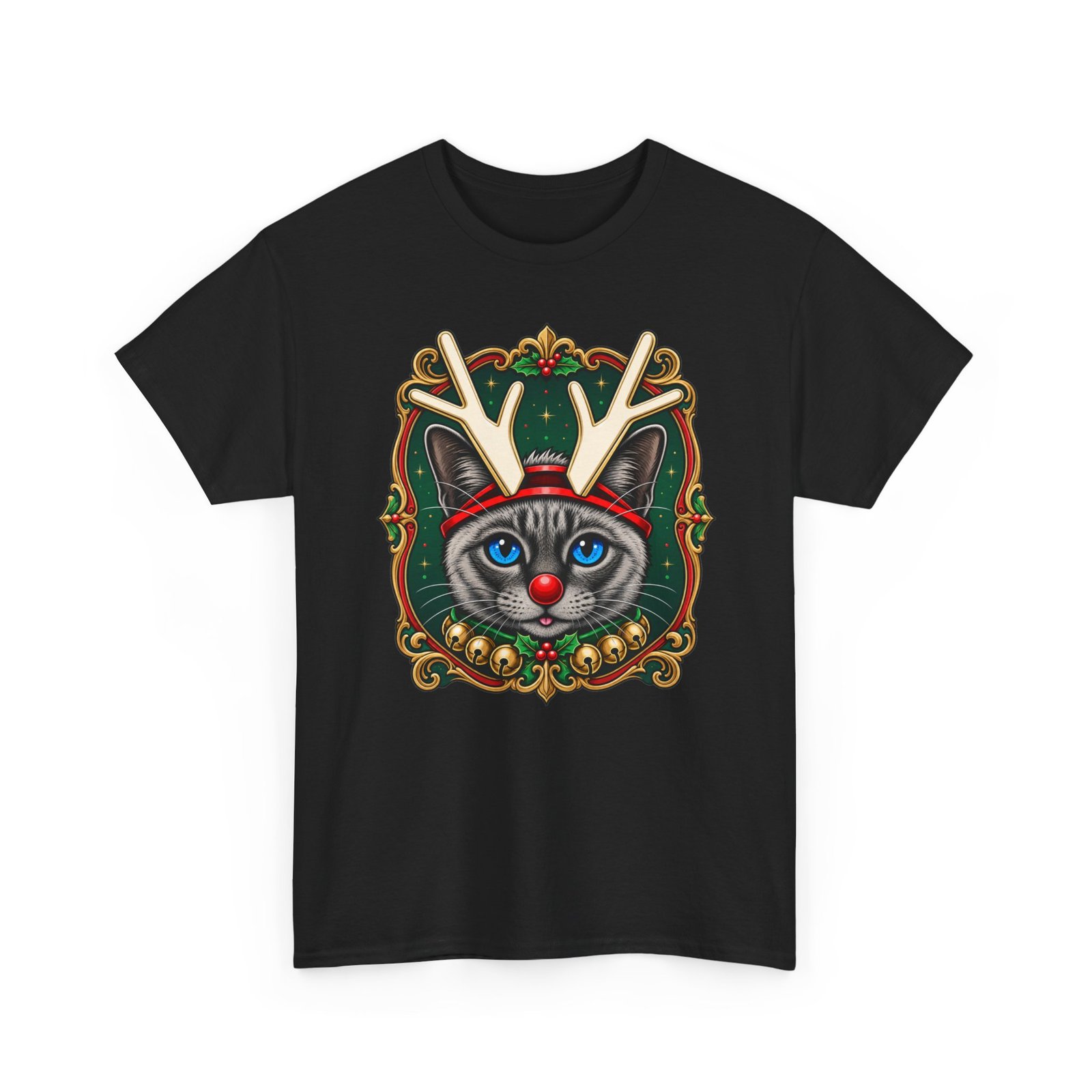 Rudolph the Reindeer Cat Unisex T-Shirt – Purr-fectly Festive Feline Fun - Image 10
