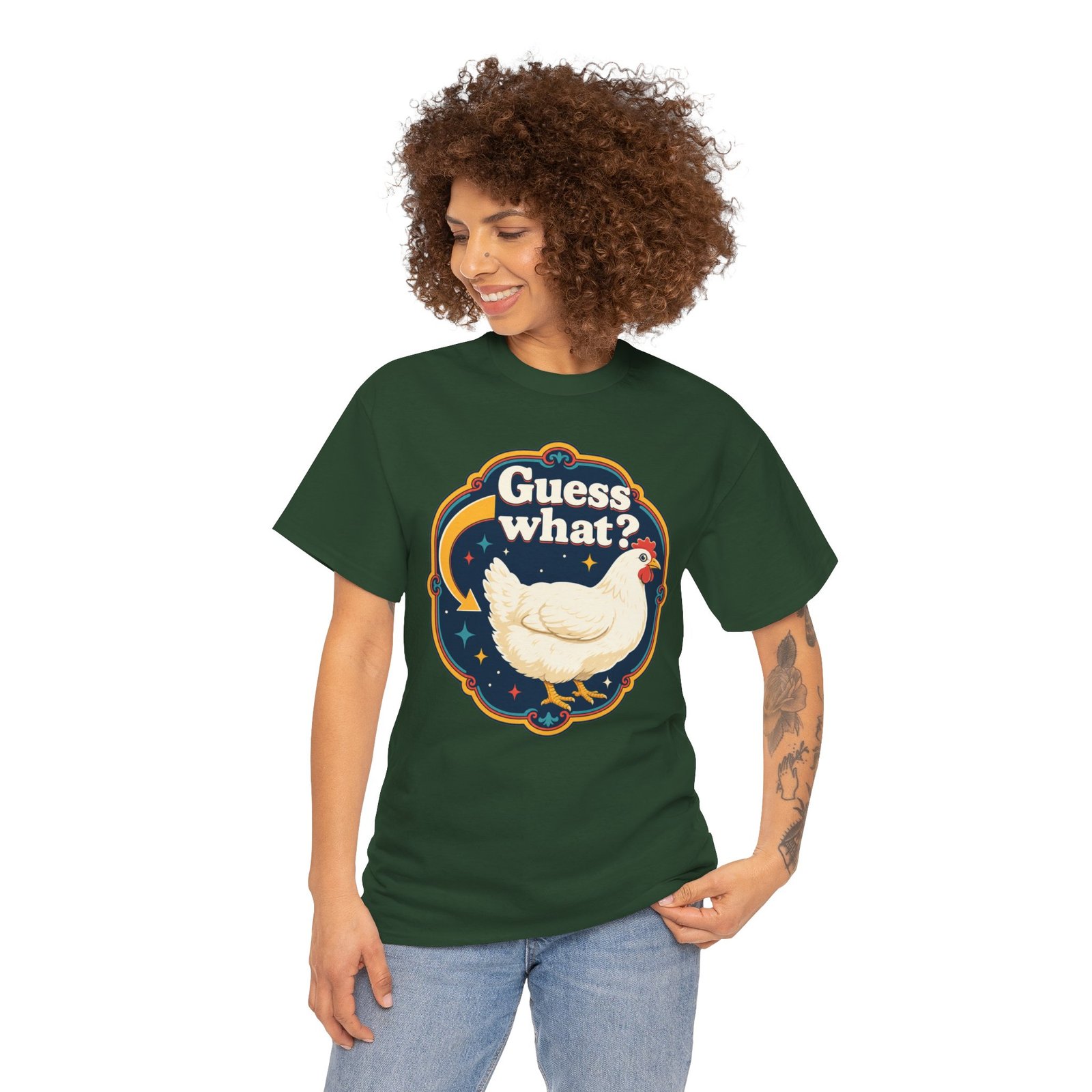 Guess What? Chicken Butt – Unisex T-Shirt – Classic Chicken Punchline - Image 5