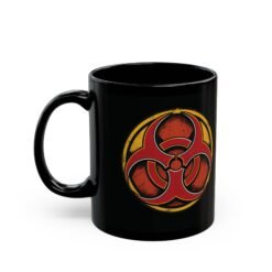 Alternative view of Biohazard Symbol - Black Mug – Sip with Caution