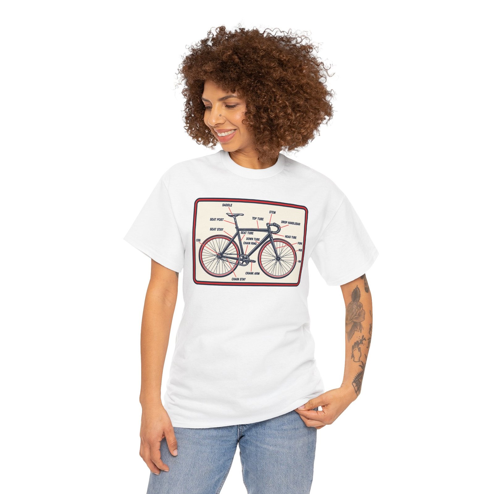 Know Your Bike – Unisex T-Shirt – Two-Wheeled Anatomy Lesson - Image 5