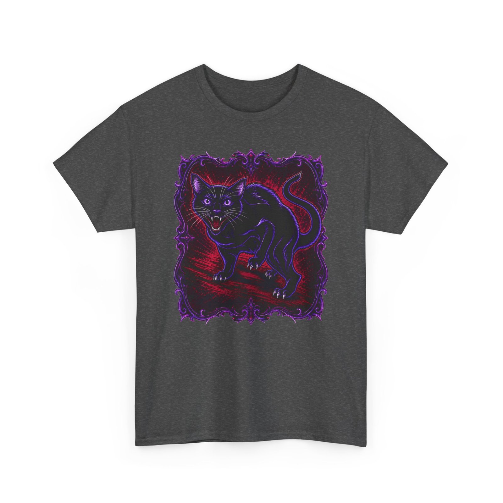 Hissing Black Cat – Unisex T-Shirt – Fierce, Feline and Full of Attitude - Image 21