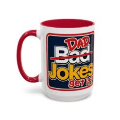 Dad Jokes – Color Accent Mug – Get It? You Will. - Image 22