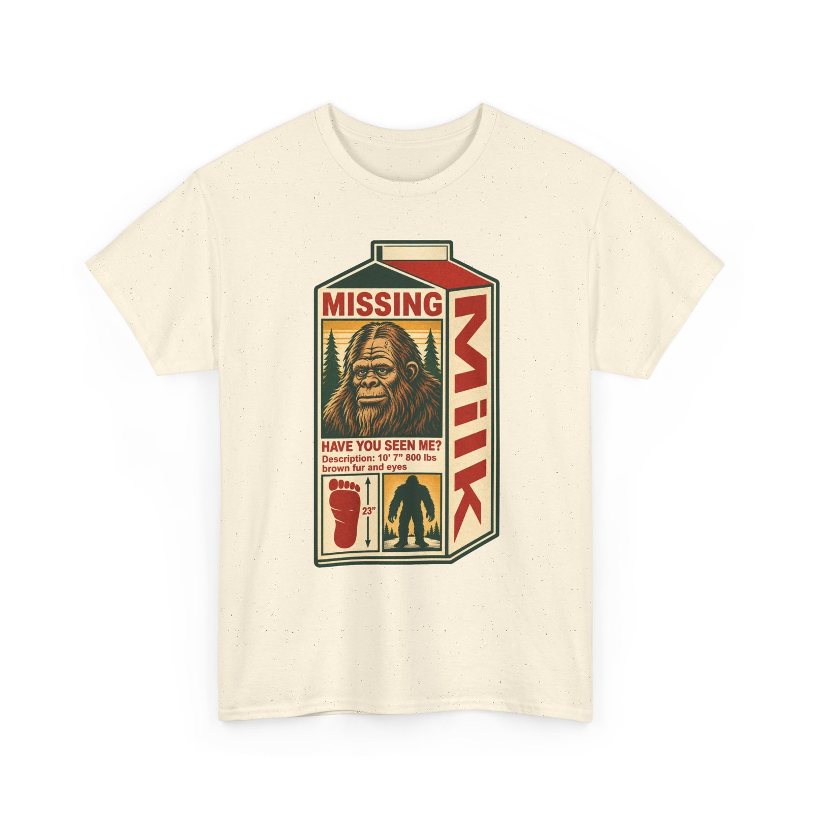Missing Bigfoot – Unisex T-Shirt – Have You Seen This Sasquatch? - Image 12
