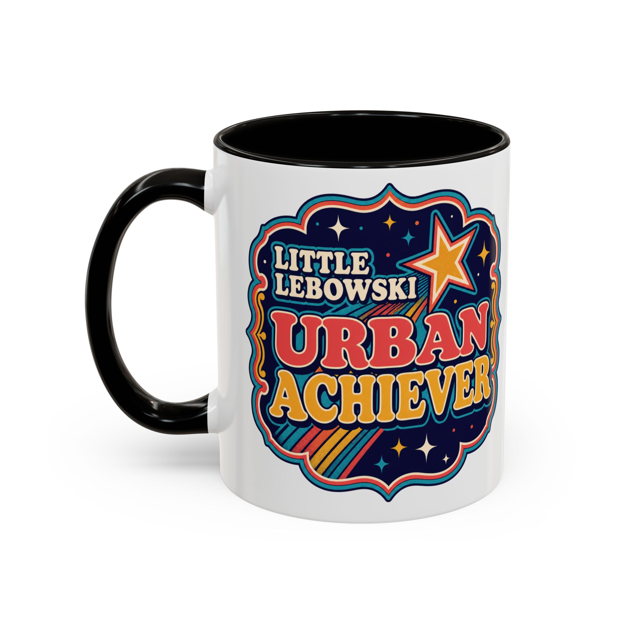 Little Lebowski Urban Achiever – Accent Color Mug – Modest Goals, Strong Coffee - Image 4