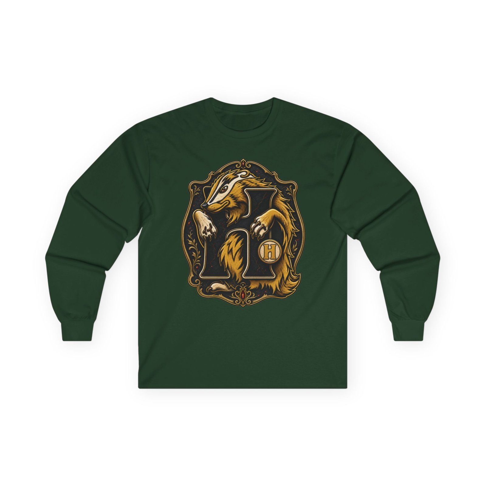 House of Badger – Ultra Cotton Unisex Long Sleeve T-Shirt – Wizarding School Pride - Image 7
