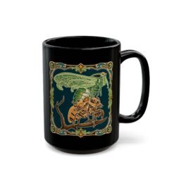 Molting Cicada – Black Mug – Sip Through the Transformation - Image 9