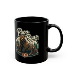 Papa Bear - Black Mug – Strong Brew for the Head of the Den - Image 3