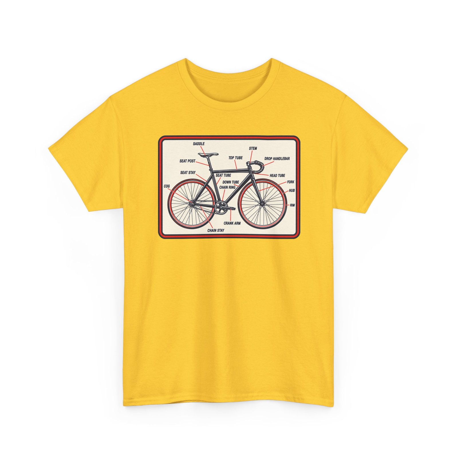 Know Your Bike – Unisex T-Shirt – Two-Wheeled Anatomy Lesson - Image 14