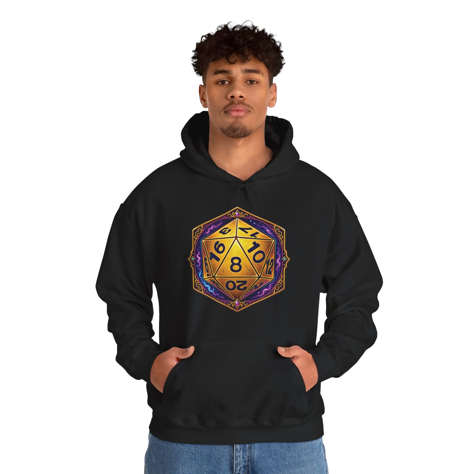 20-Sided Dice – Unisex Hoodie – Roll for Style - Image 8