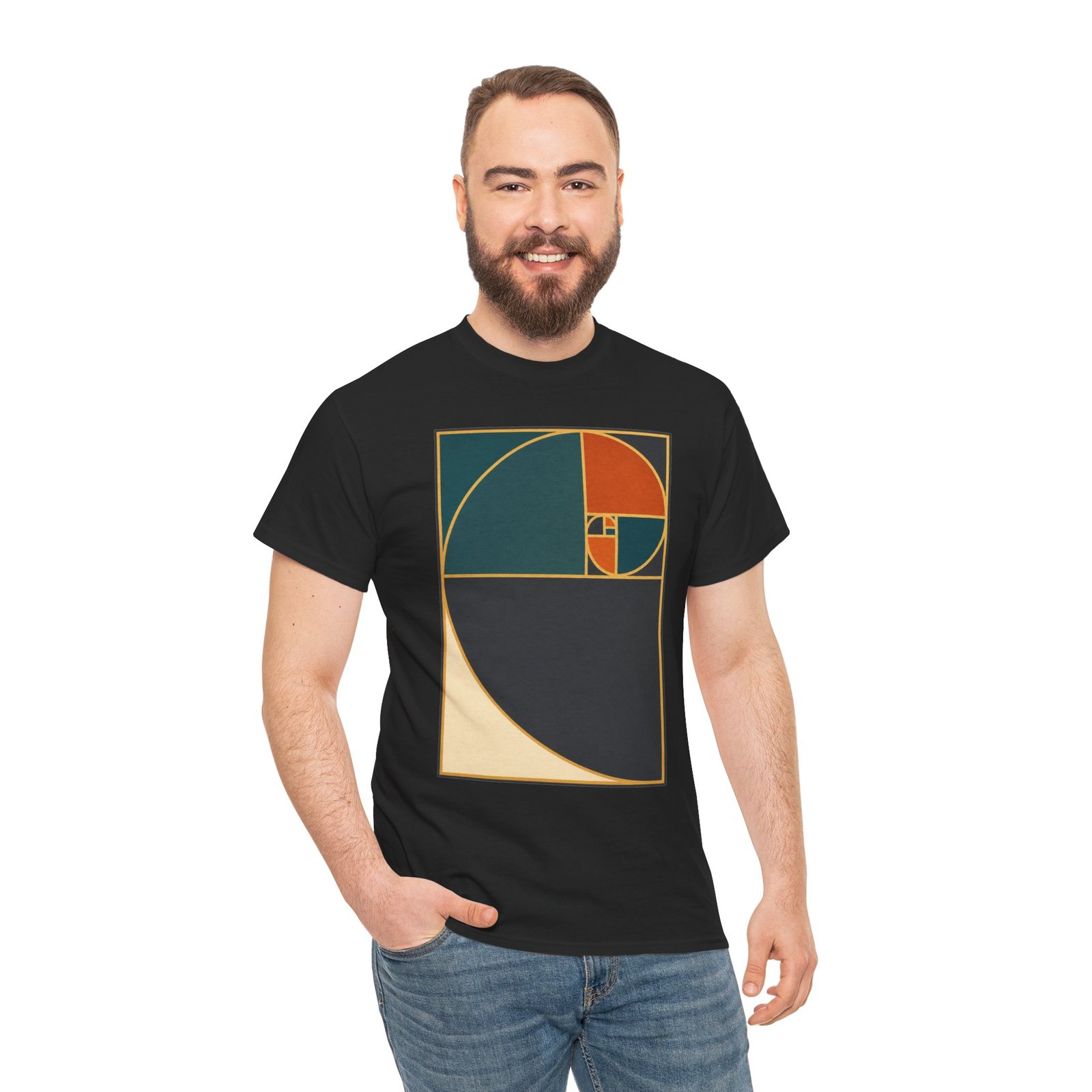 Golden Ratio Spiral – Unisex T-Shirt – Where Mathematics Meets Art - Image 4