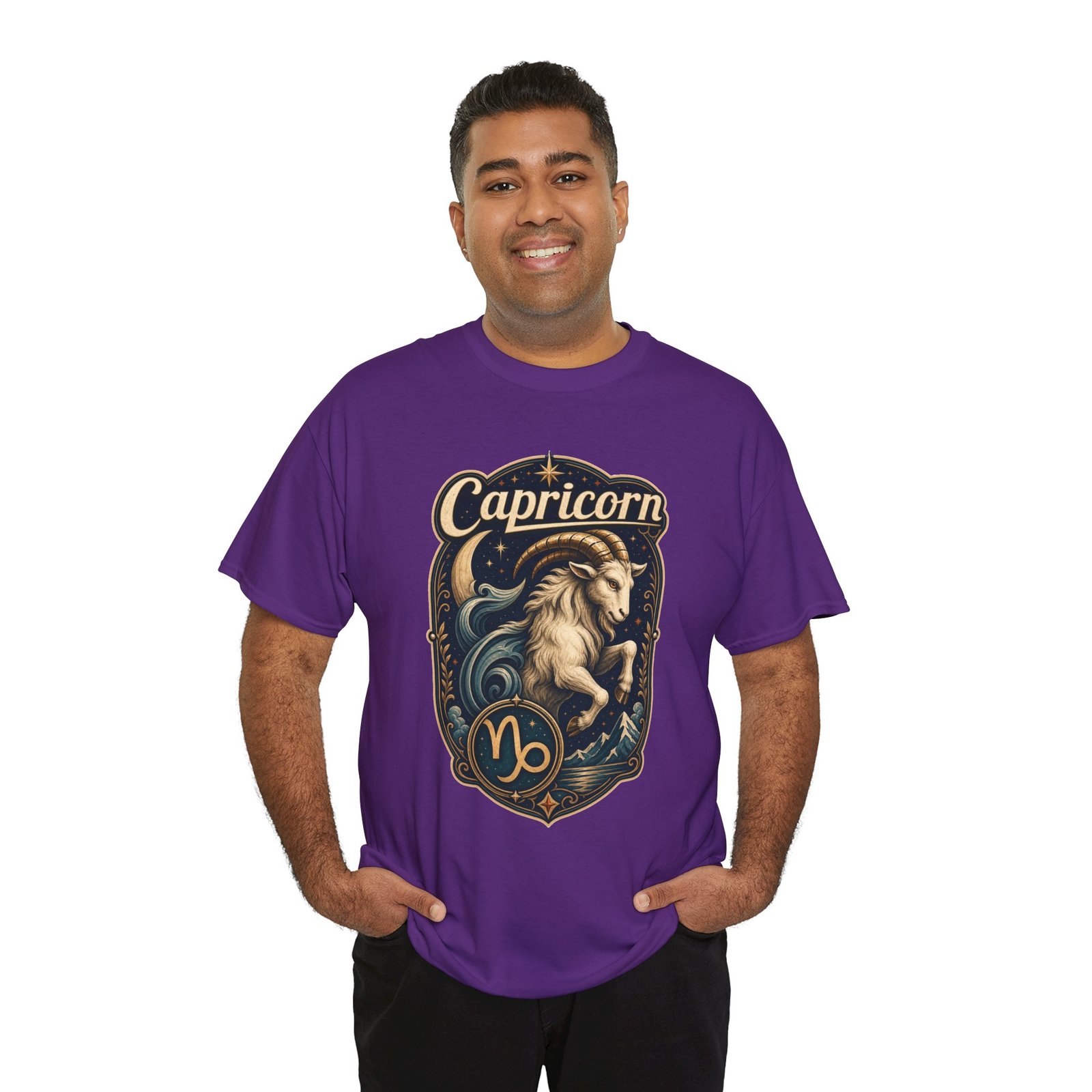 Capricorn Zodiac - Unisex T-Shirt – Sea-Goat, Astrology and Earth Sign - Image 3