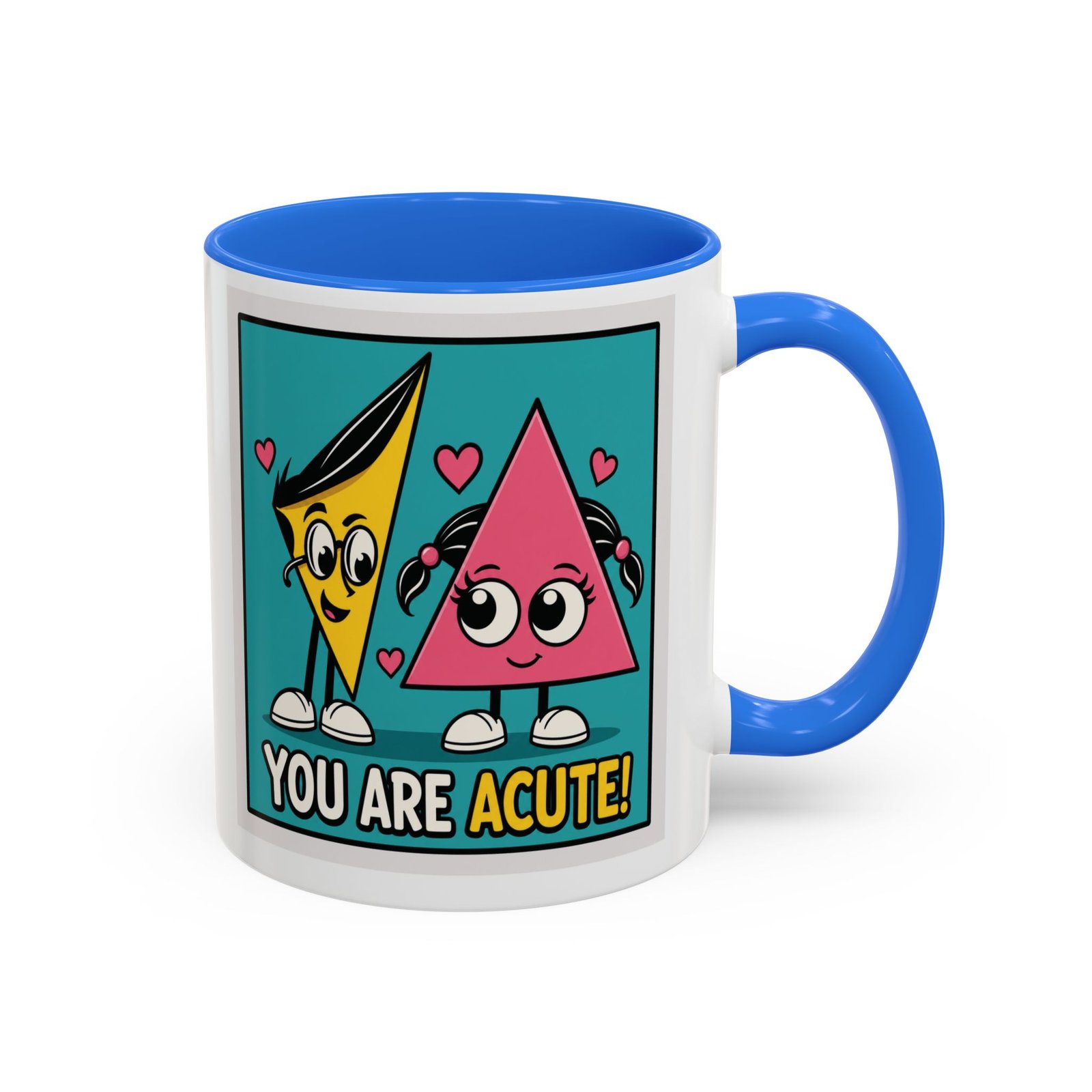 You Are Acute - Color Accent Mug – Funny Geometry, Math Pun - Teacher - Image 7