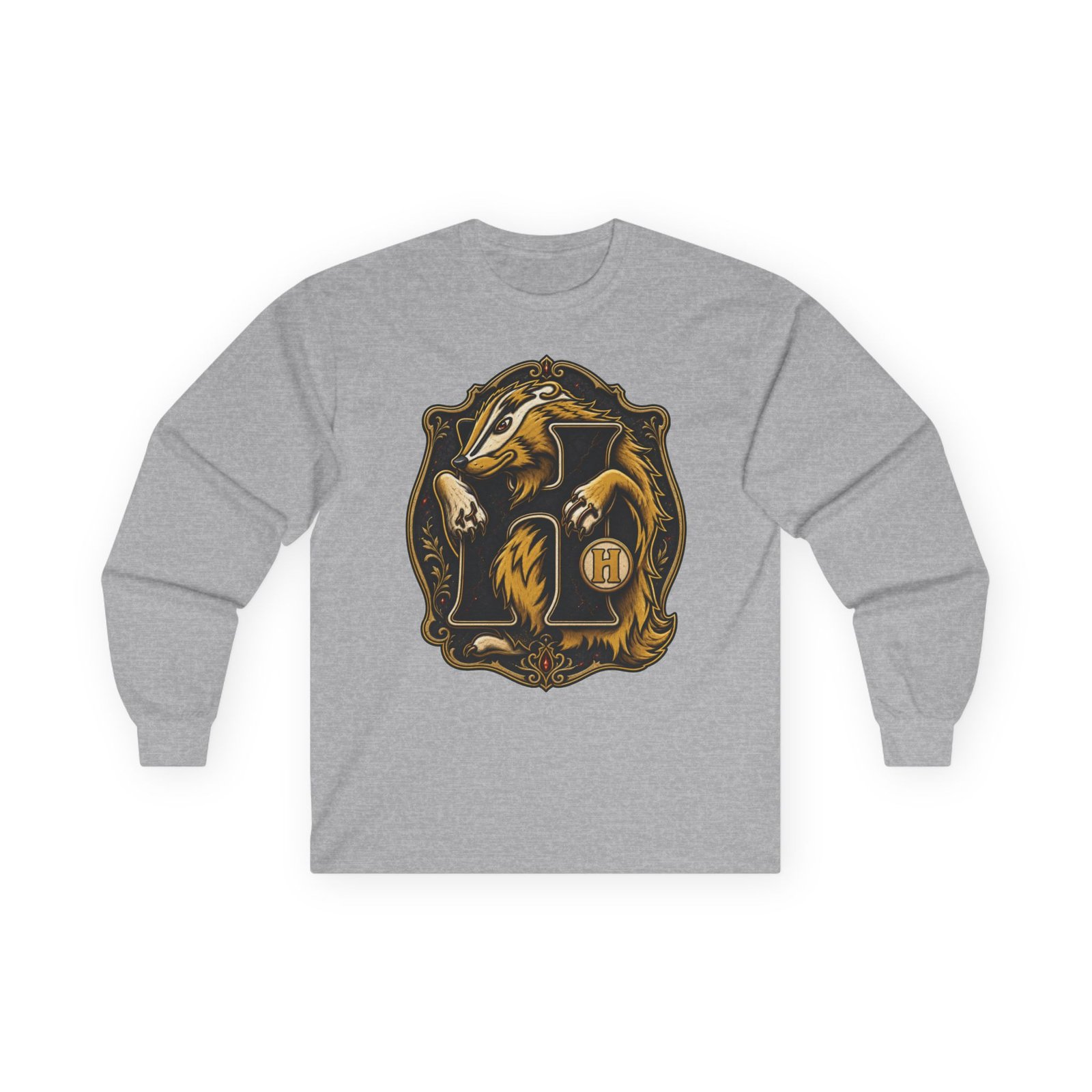 House of Badger – Ultra Cotton Unisex Long Sleeve T-Shirt – Wizarding School Pride - Image 4