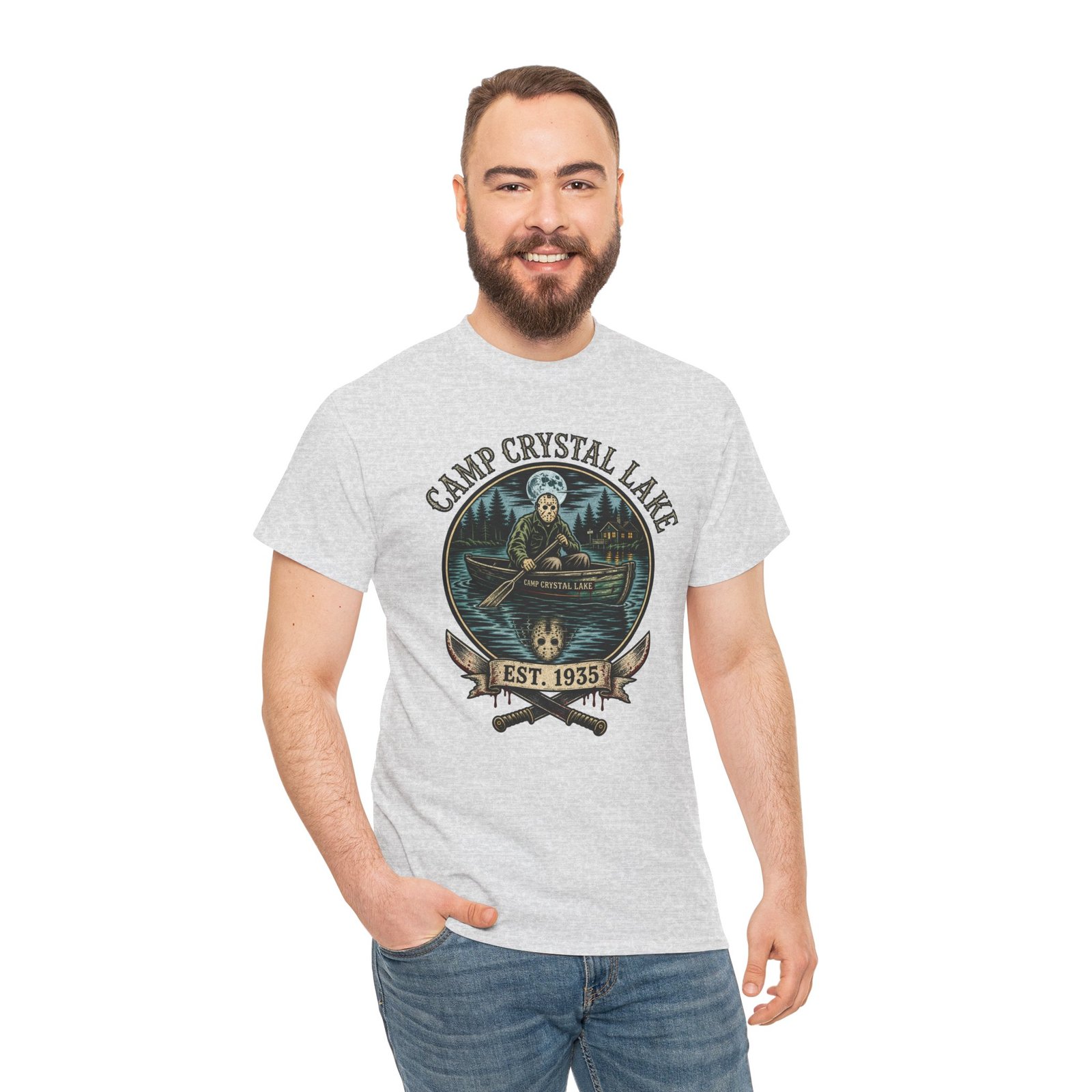 Camp Crystal Lake - Unisex T-Shirt – Friday the 13th Jason Voorhees Horror - Image 5