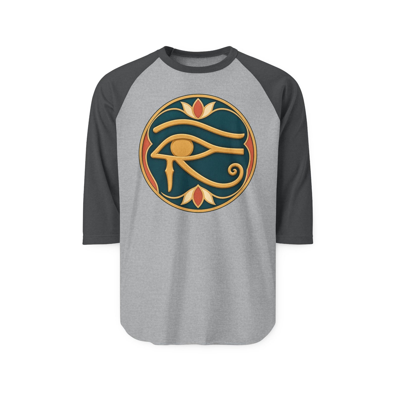 Eye of Horus - Unisex Raglan T-Shirt – Ancient Symbol, Sporty Style - Image 5