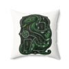 House of Snake – Faux Suede Throw Pillow – Cozy Wizarding School Ambition